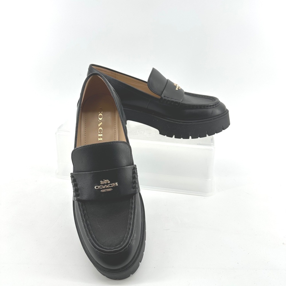 Coach Ruthie Loafer Dark Academia Luxury Women 8B Lug Sole Platform Leather